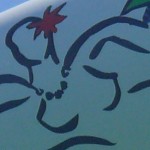 Zeppelin mit Gemälde von Szczesny